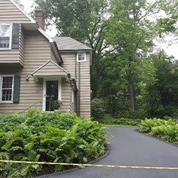 residential sealcoating on a new asphalt driveway